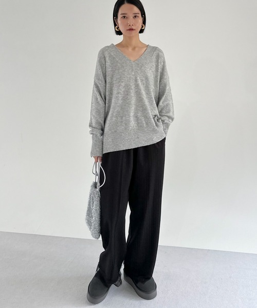 Doux archives（ドゥアルシーヴ）の「ピンストライプレースパンツ（その他パンツ・レディース・ブラック/ブラウン・36/38）」の4枚目の写真