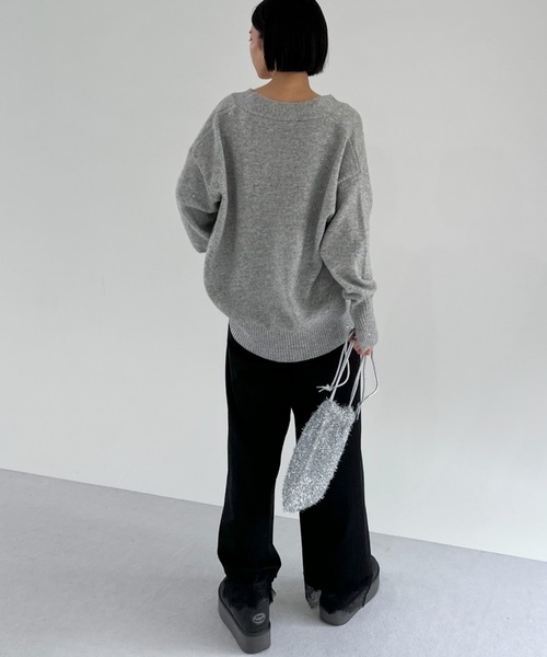 Doux archives（ドゥアルシーヴ）の「ピンストライプレースパンツ（その他パンツ・レディース・ブラック/ブラウン・36/38）」の6枚目の写真