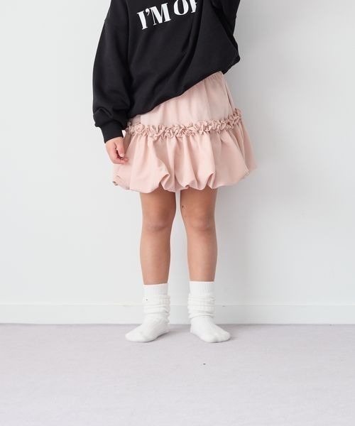 LOWRYS FARM（ローリーズファーム）の「バルーンミニスカート　283871（スカート・キッズ・ピンク/ブラック・150cm/140cm/130cm/120cm/110cm）」の6枚目の写真