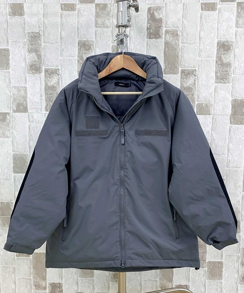 TopIsm（トップイズム）の「撥水 防風 ストレッチ LEBEL7タイプ タスラン ファイバー中綿ジャケット（ミリタリージャケット・メンズ・ブラック/チャコールグレー/ブルー・L/XL/M）」の7枚目の写真