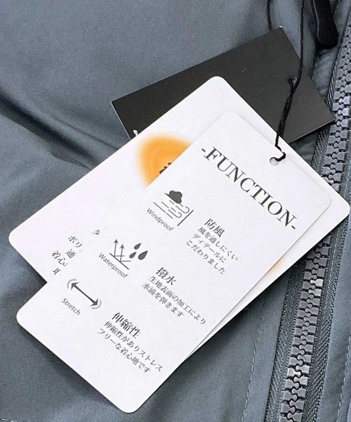 TopIsm（トップイズム）の「撥水 防風 ストレッチ LEBEL7タイプ タスラン ファイバー中綿ジャケット（ミリタリージャケット・メンズ・ブラック/チャコールグレー/ブルー・L/XL/M）」の10枚目の写真