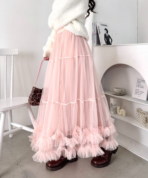 セール】【9色展開 /26SS新色ラベンダー追加】ボリュームフリル