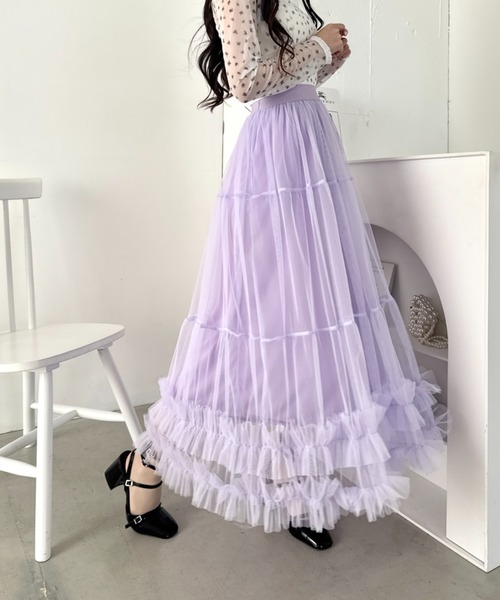 セール】【9色展開 /26SS新色ラベンダー追加】ボリュームフリル