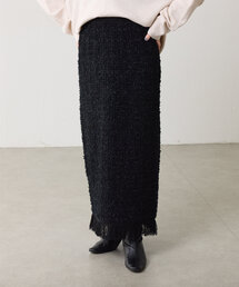 COLLAGE GALLARDAGALANTE | ツイード風ニットスカート/セットアップ可(スカート)
