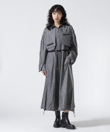 AULA AILA | AULA AILA（アウラ アイラ）別注ウエストドロストリングシャツワンピース(ワンピース)