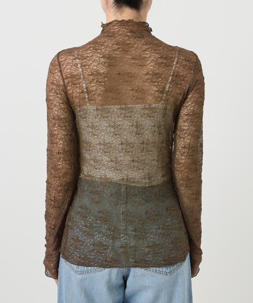 tシャツ IENA LA BOUCLE シュリンクレースカットソー レディース IENA LA BOUCLE tシャツ シュリンクレースカットソー レディース