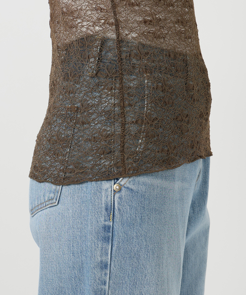 セール】IENA LA BOUCLE シュリンクレースカットソー（Tシャツ