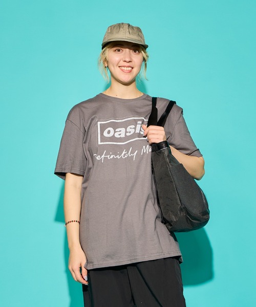 OASIS“DEFINITELY MAYBE DISTRESSED TEXT LOGO” - オアシス
