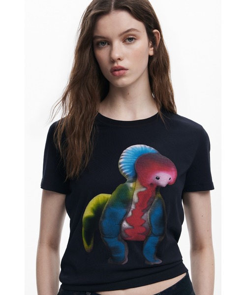 Desigual（デシグアル）の「【Desigual×Collina Strada】MONSTERCOLLINA Tシャツショートスリーブ ブラック（Tシャツ/カットソー・レディース・ブラック・XL/L/M/S）」の2枚目の写真