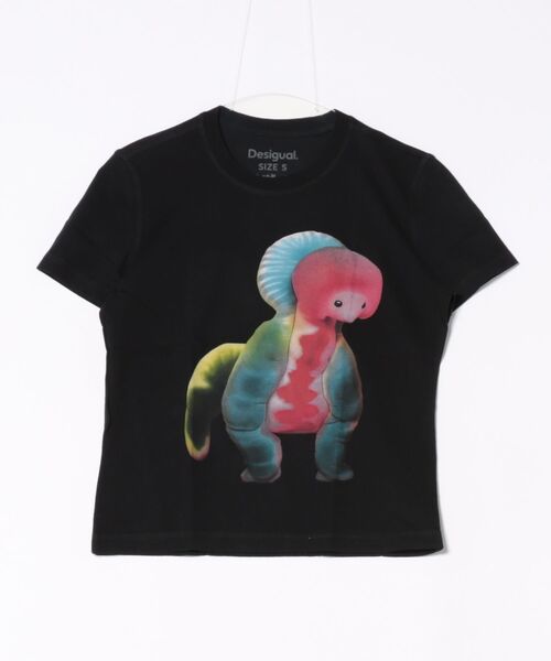 Desigual（デシグアル）の「【Desigual×Collina Strada】MONSTERCOLLINA Tシャツショートスリーブ ブラック（Tシャツ/カットソー・レディース・ブラック・XL/L/M/S）」の6枚目の写真