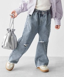 devirock（デビロック）の「ケミカル ダメージ ストレートデニム（デニムパンツ・キッズ）」