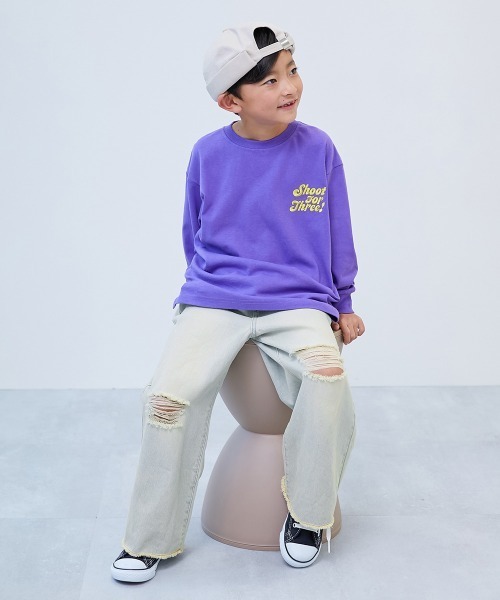 devirock(デビロック)の「ケミカル ダメージ ストレートデニム(デニムパンツ・キッズ・ブルー系/ネイビー系/ブルー系2・150cm/140cm/130cm/100cm/160cm/110cm/120cm)」の14枚目の写真