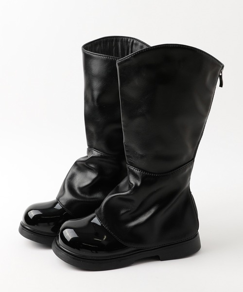 URBAN CHERRY(アーバンチェリー)の「ロングギャザーブーツ(ブーツ・キッズ・ブラウン/ブラック・17.5cm/18.0cm/18.5cm/19.5cm/20.0cm/20.5cm/21.0cm/22.0cm/22.5cm)」の8枚目の写真