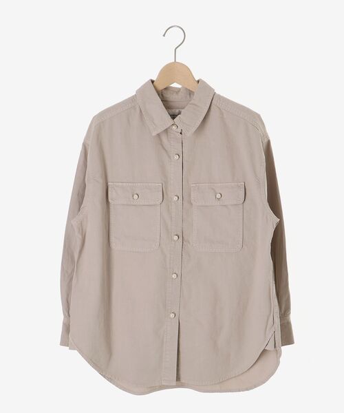 le.coeur blanc（ルクールブラン）の「パールボタンシャツ（シャツ/ブラウス・レディース・カーキオリーブ/サックスブルー/ブルー/ベージュ/ダークグレー/ダークブラウン/ブルー系その他/ブラック・38）」の12枚目の写真