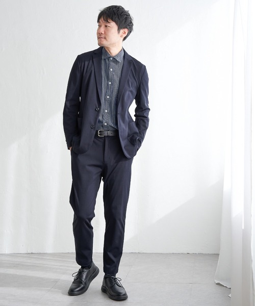 IKKA LOUNGE(イッカラウンジ)の「【セットアップ対応】GOKU楽ワークポンチジャケット(テーラードジャケット・メンズ・グレー/ブラック/ベージュ/ネイビー・S/M/L/XL)」の13枚目の写真