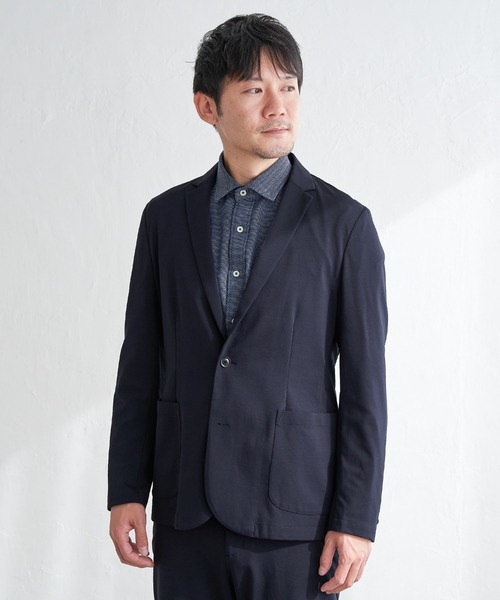 IKKA LOUNGE(イッカラウンジ)の「【セットアップ対応】GOKU楽ワークポンチジャケット(テーラードジャケット・メンズ・グレー/ブラック/ベージュ/ネイビー・S/M/L/XL)」の5枚目の写真