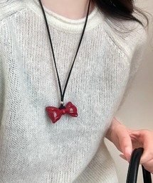 Ritzy（リッツィー）の「ハート&リボンモチーフ ネックレス（ネックレス）」