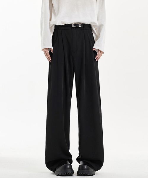 Ressaca(レサーカ)の「ルーズシルエットタックワイドスラックスパンツ(スラックス・メンズ・ブラック/カーキ・M/XL/L)」の10枚目の写真