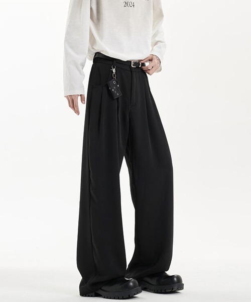 Ressaca(レサーカ)の「ルーズシルエットタックワイドスラックスパンツ(スラックス・メンズ・ブラック/カーキ・M/XL/L)」の9枚目の写真
