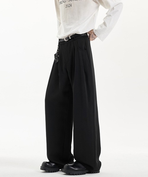 Ressaca(レサーカ)の「ルーズシルエットタックワイドスラックスパンツ(スラックス・メンズ・ブラック/カーキ・M/XL/L)」の8枚目の写真