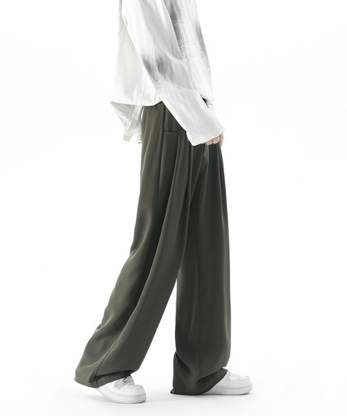 Ressaca(レサーカ)の「ルーズシルエットタックワイドスラックスパンツ(スラックス・メンズ・ブラック/カーキ・M/XL/L)」の16枚目の写真