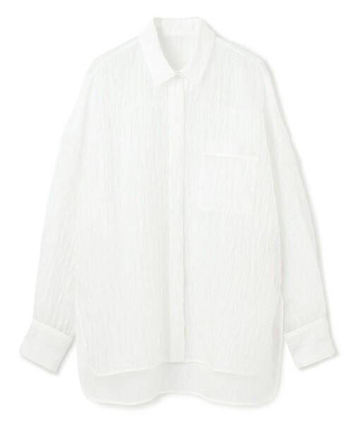 アンクレイヴ　シアーブルゾン　シアーシャツ　ホワイト セール】シアー ブルゾン（uncrave WHITE）（ブルゾン