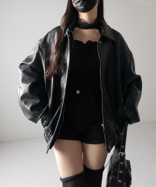 me+em select(ミームセレクト)の「【 2color 】レースチョーカーストラップリブキャミソール / lace choker strap lib camisole(キャミソール・レディース・ブラック/ホワイト・FREE)」の19枚目の写真