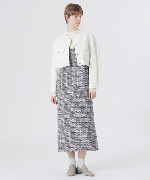 LOVELESS（ラブレス）の「ノーカラーGジャン（デニムジャケット・レディース・オフホワイト/ブルー系その他3・36/34）」の3枚目の写真