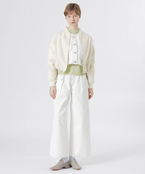 LOVELESS（ラブレス）の「ノーカラーGジャン（デニムジャケット・レディース・オフホワイト/ブルー系その他3・36/34）」の5枚目の写真