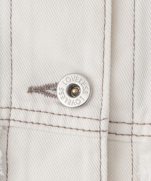 LOVELESS（ラブレス）の「ノーカラーGジャン（デニムジャケット・レディース・オフホワイト/ブルー系その他3・36/34）」の13枚目の写真
