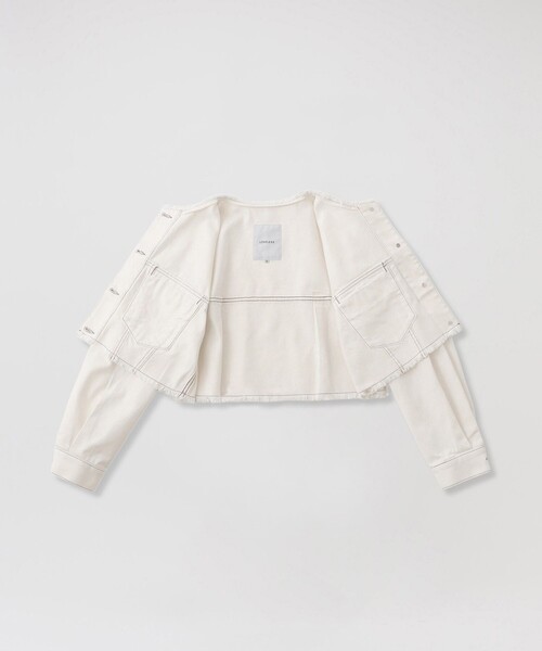 LOVELESS（ラブレス）の「ノーカラーGジャン（デニムジャケット・レディース・オフホワイト/ブルー系その他3・36/34）」の14枚目の写真