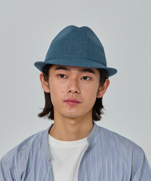 OVERRIDE（オーバーライド）の「OVERRIDE  LINEN KNIT FEDORA / オーバーライド（ハット・メンズ・ブラック/グリーン/ブルー・60cm/58cm/62cm）」の15枚目の写真