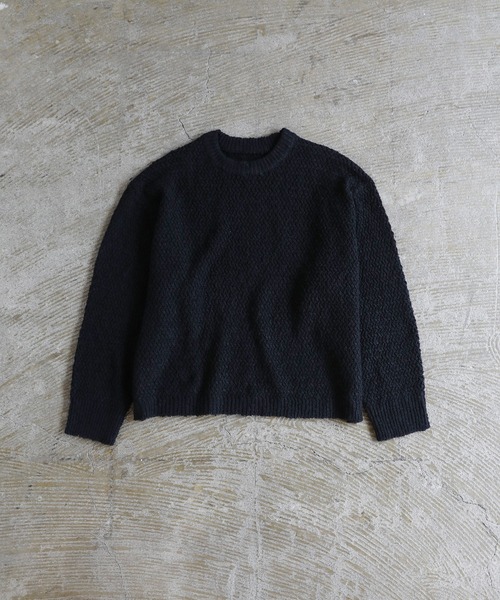 透かし編みメランジクルーネックニット（ニット/セーター）｜ROCHEM
