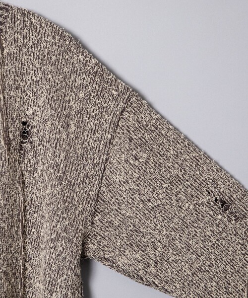 FACCIES(ファチーズ)の「【FACCIES/ファッチーズ】Damage Snarl Yarns Blend Knit PO(ニット/セーター・メンズ・ブラック/キナリ・1/2)」の13枚目の写真