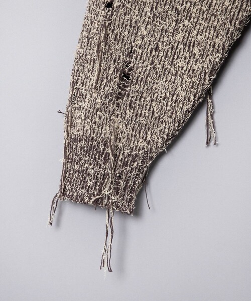 FACCIES(ファチーズ)の「【FACCIES/ファッチーズ】Damage Snarl Yarns Blend Knit PO(ニット/セーター・メンズ・ブラック/キナリ・1/2)」の14枚目の写真
