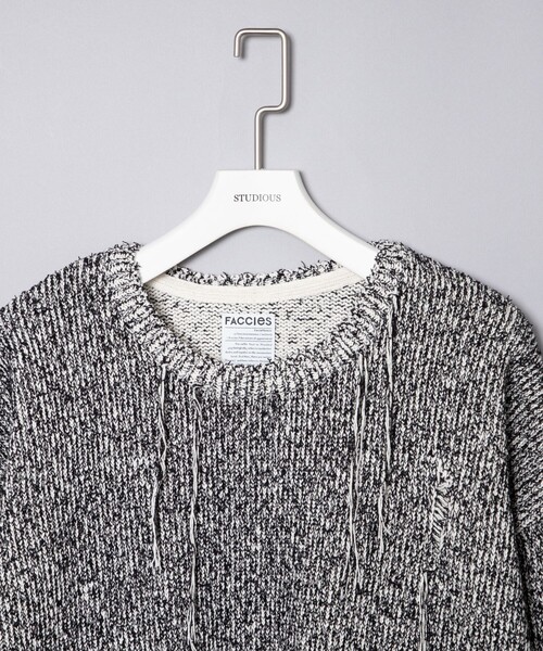 FACCIES/ファッチーズ】Damage Snarl Yarns Blend Knit PO