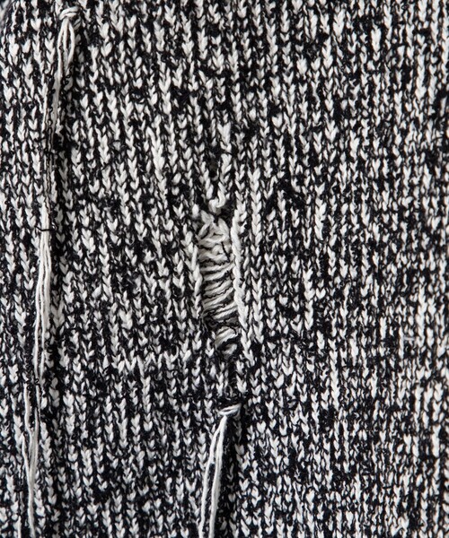 FACCIES(ファチーズ)の「【FACCIES/ファッチーズ】Damage Snarl Yarns Blend Knit PO(ニット/セーター・メンズ・ブラック/キナリ・1/2)」の8枚目の写真