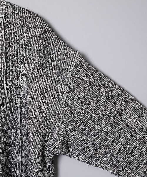 FACCIES(ファチーズ)の「【FACCIES/ファッチーズ】Damage Snarl Yarns Blend Knit PO(ニット/セーター・メンズ・ブラック/キナリ・1/2)」の9枚目の写真