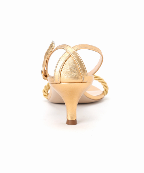 VERMEIL par iena（ヴェルメイユパーイエナ）の「NEBULONI E.（ネブローニ） Rope ワンストラップヒール 7407551（サンダル・レディース・ゴールド・36/37/38/39）」の4枚目の写真