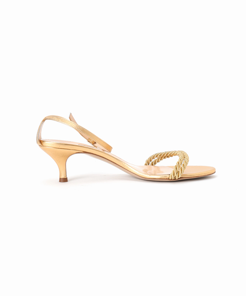 VERMEIL par iena（ヴェルメイユパーイエナ）の「NEBULONI E.（ネブローニ） Rope ワンストラップヒール 7407551（サンダル・レディース・ゴールド・36/37/38/39）」の5枚目の写真