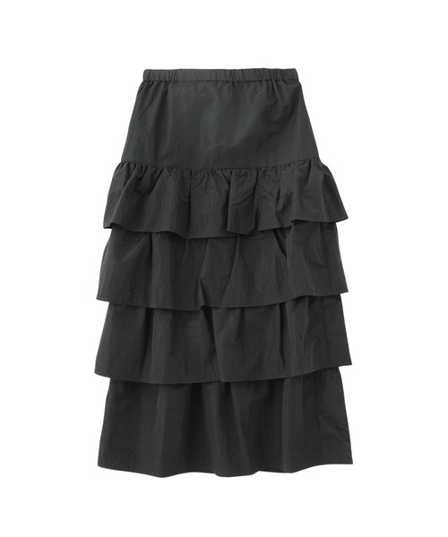 ROSE BUD（ローズバッド）の「NYLON FRILL SKIRT（スカート・レディース・ブラック/カーキ/ブルー・ONE SIZE）」の4枚目の写真