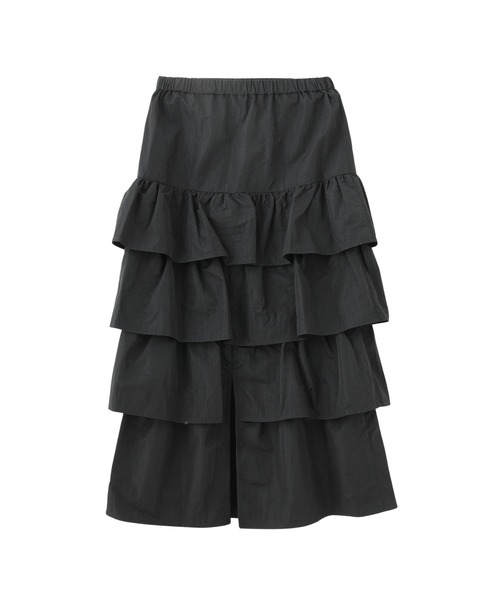 ROSE BUD（ローズバッド）の「NYLON FRILL SKIRT（スカート・レディース・ブラック/カーキ/ブルー・ONE SIZE）」の5枚目の写真