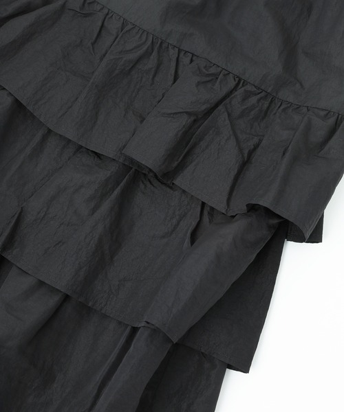 ROSE BUD（ローズバッド）の「NYLON FRILL SKIRT（スカート・レディース・ブラック/カーキ/ブルー・ONE SIZE）」の7枚目の写真