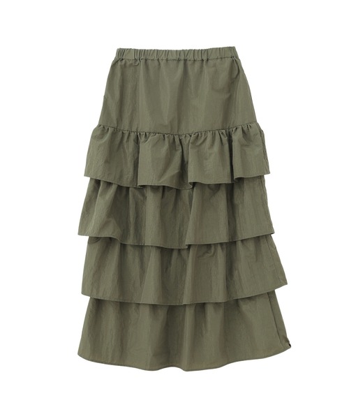 ROSE BUD（ローズバッド）の「NYLON FRILL SKIRT（スカート・レディース・ブラック/カーキ/ブルー・ONE SIZE）」の10枚目の写真