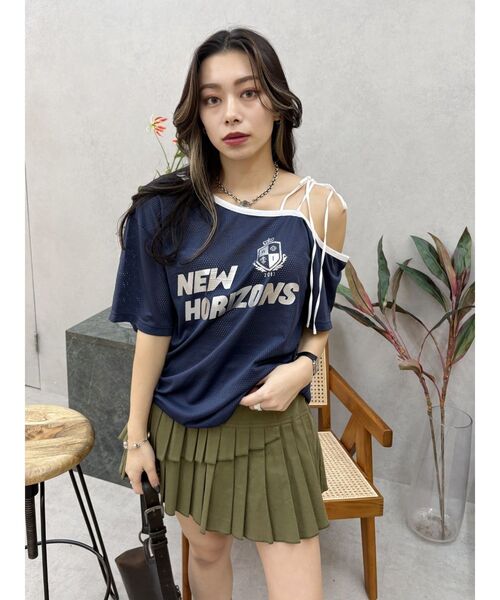 EVRIS(エヴリス)の「レイヤードプリーツミニスカート(スカート・レディース・ベージュ/チャコールグレー/カーキ・MEDIUM/SMALL)」の16枚目の写真