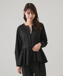 Jayro | パール使いペプラムプルオーバー(Tシャツ/カットソー)