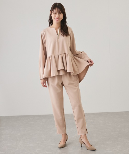 Jayro(ジャイロ)の「パール使いペプラムプルオーバー(Tシャツ/カットソー・レディース・ブラック/ベージュ/グレー・M)」の20枚目の写真