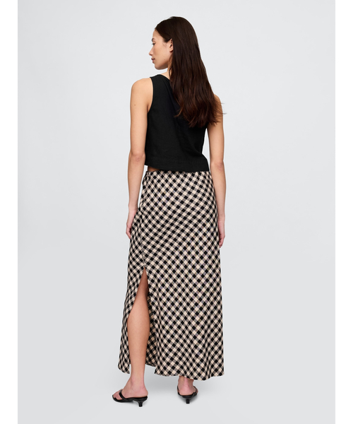 GAP（ギャップ）の「リネンブレンドスリットミディスカート（スカート・レディース・ブラック/イエロー系その他/ブラック系その他/レッド/ベージュ・S/L/XXS/M/XS）」の7枚目の写真