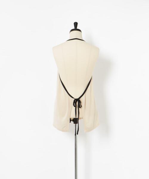 LAATO（ラート）の「holder neck piping knit（キャミソール・レディース・オフホワイト/ネイビー・ONE）」の11枚目の写真