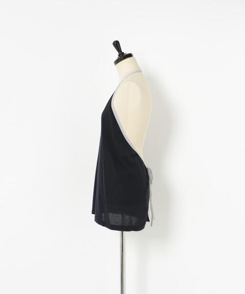 LAATO（ラート）の「holder neck piping knit（キャミソール・レディース・オフホワイト/ネイビー・ONE）」の19枚目の写真